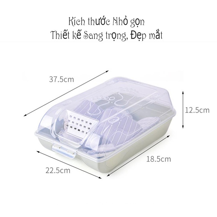 Combo 5 hộp đựng giày có nắp kích thước nhỏ gọn- br00526