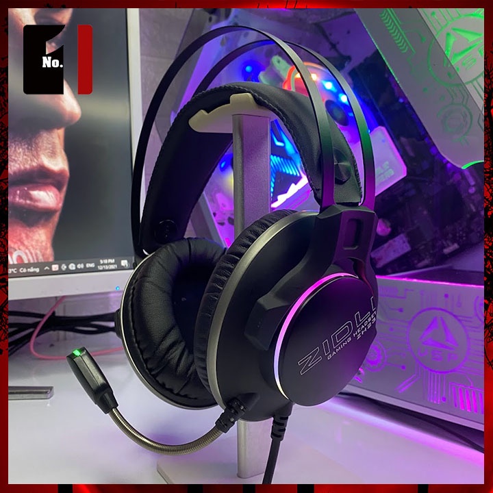 Tai Nghe Headphone Gaming Chụp Tai Có Mic ZIDLI ZH23 Led Rgb Tai Nghe Chơi Game Máy Tính Laptop Có Dây