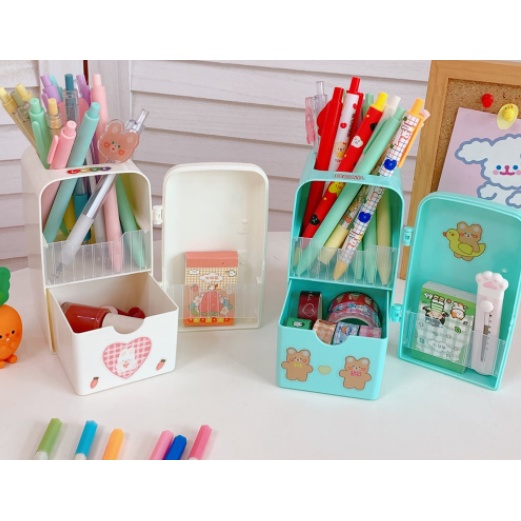 Ống Cắm Bút Tủ Lạnh Ngăn Kéo CB30 đựng viết Sitcker Washi Tape Xinh Xắn Decor Bàn Học Kệ Mỹ Phẩm Cute Trang Trí