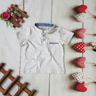 Áo thun cổ trụ bé trai