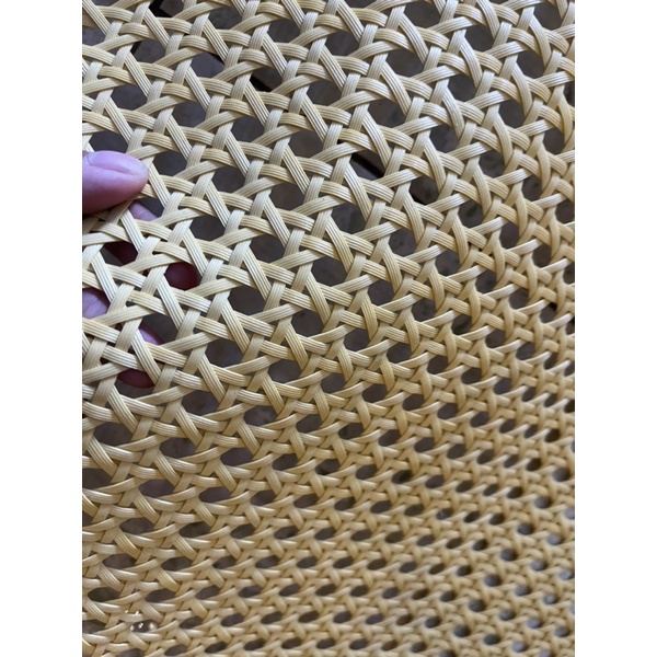 Lưới mây mắt cáo vàng kem khổ 60 hàng xuất dư 120k/m