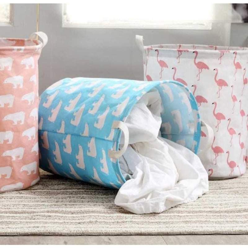 Sọt Đựng Quần Áo, Thùng Vải Đựng Đồ Cỡ Lớn Có Quai Chống Thấm Nước In 3D
