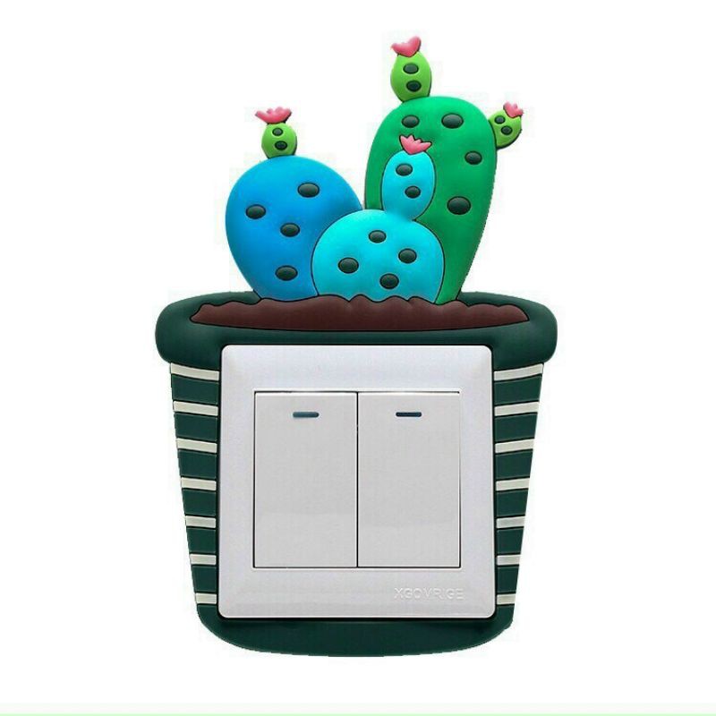 SET 2 Miếng Dán Trang Trí Ổ Điện Có Phản Quang