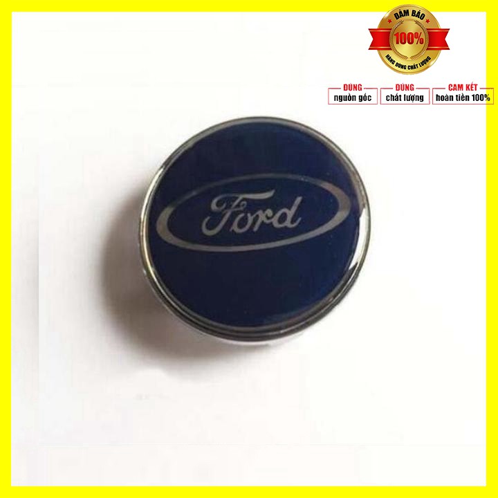 Logo chụp mâm bánh xe ô tô FORD cao cấp đường kính 68mm - 01 chiếc