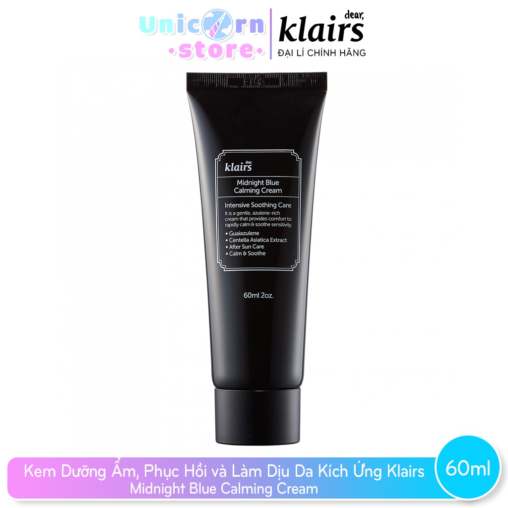 Kem dưỡng đêm phục hồi da Klairs Midnight Blue Calming Cream 60ml