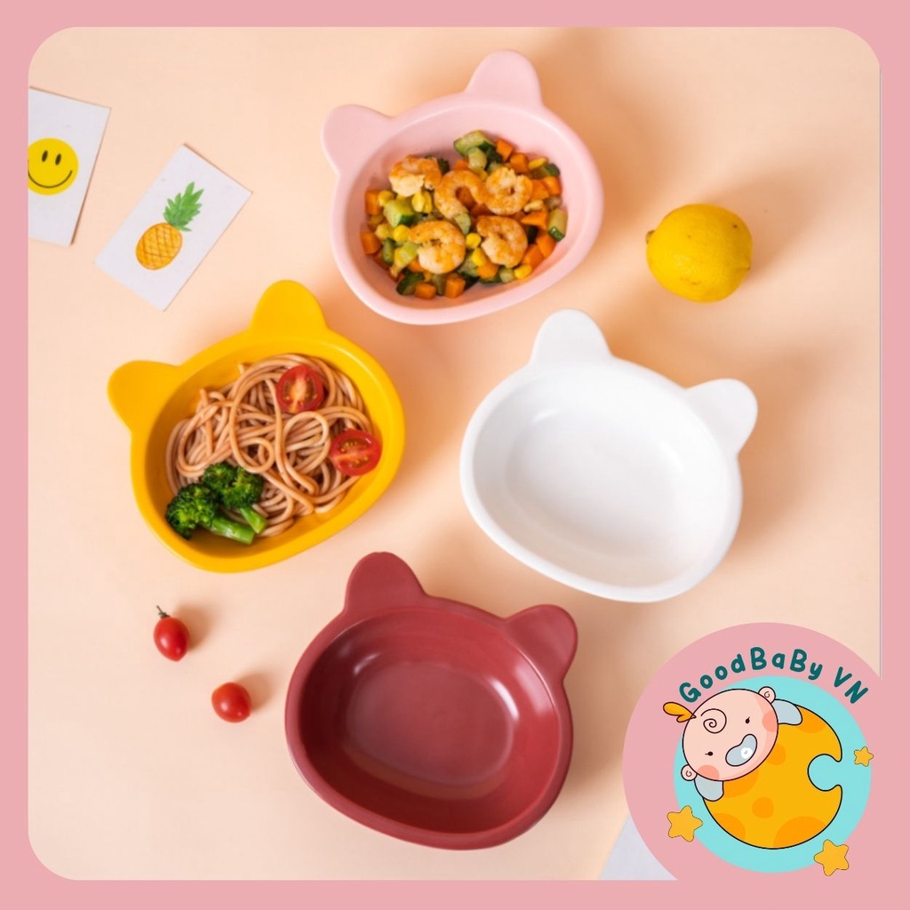Bát Ăn Dặm,Bát Gốm Sứ Trang Trí Hình Gấu 300ml Goodbabyvn