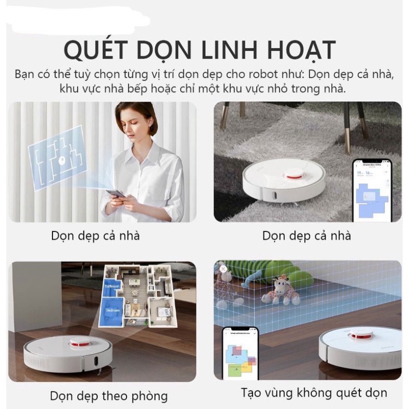 Robot Hút Bụi Lau Nhà Thông Minh Dreame D10 Plus - Pin 5200mAh - Bản Quốc Tế - BH 12 Tháng