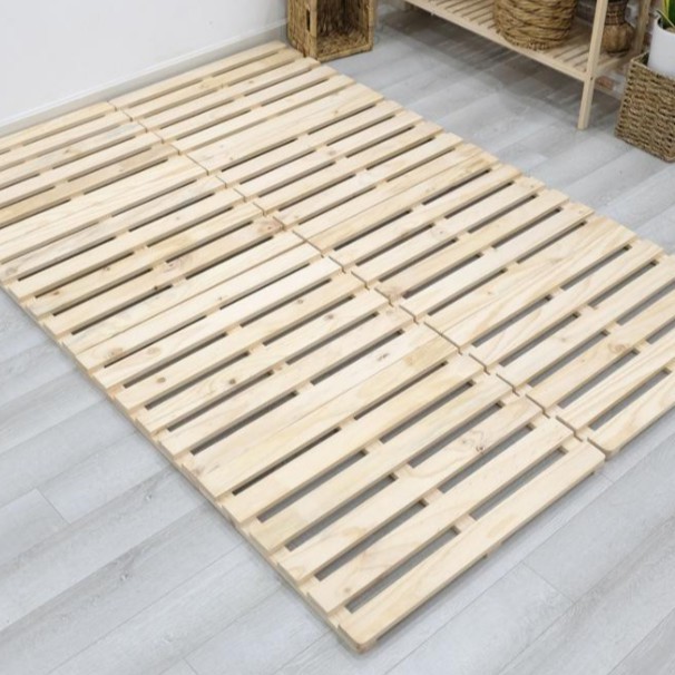 Giường Ngủ Pallet Gỗ Thông Gấp Gọn