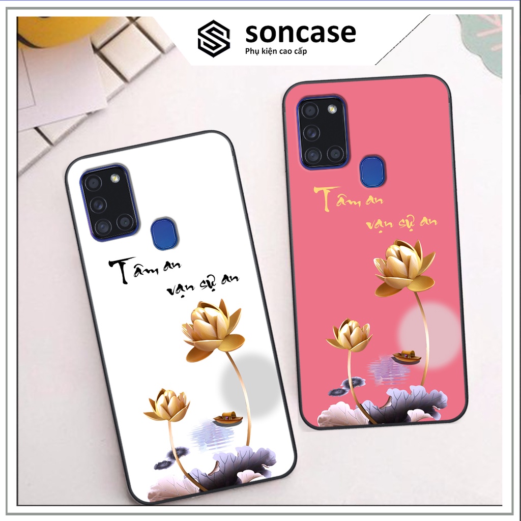 Ốp Samsung A21s in hình màu Tâm An Vạn Sự An, ốp lưng cao cấp chất lượng