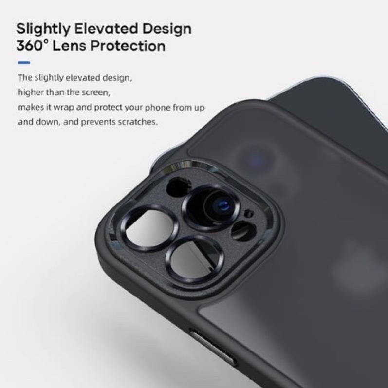 [13 | 13 Pro |13 Pro Max ] Ốp lưng Iphone Rock nhám bảo vệ cụm camera chống vân tay viền màu chống sốc cực đẹp