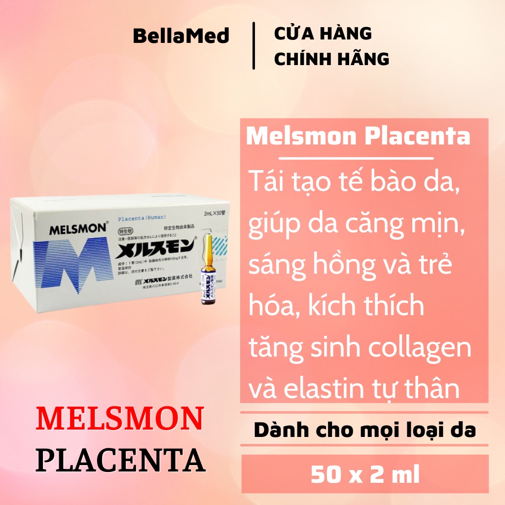 tách lẻ Tế bào gốc nhau thai Melsmon Placenta Human của nhật 1 vỉ 10 ống x 2 ml