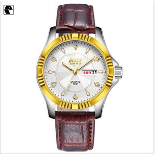 Đồng hồ nam Bosck Dây da sang trọng + Tặng Hộp đồng hồ +Pin