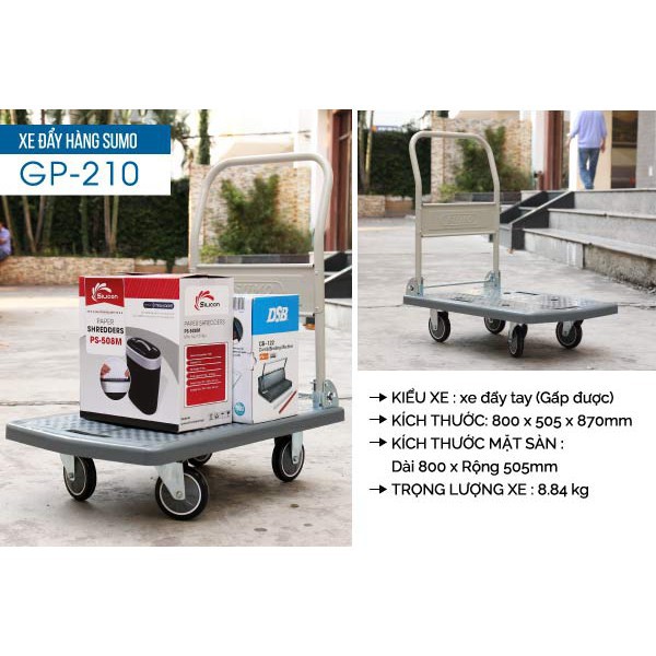 Xe đẩy hàng sàn nhựa Sumo GP-210 - 300kg - Thái Lan