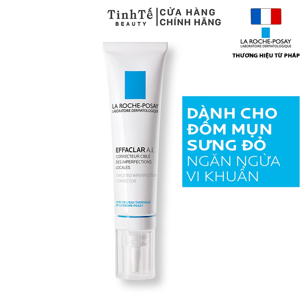 Kem giảm mụn chuyên biệt dành cho các đốm mụn La Roche-Posay Effaclar A.I. 15ml