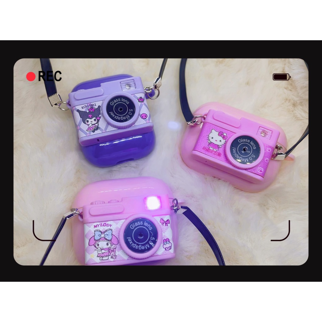 Vỏ Bảo Vệ Hộp Sạc Tai Nghe AirPods 1 / 2 / 3 / Pro Bằng TPU Mềm Hình Máy Ảnh