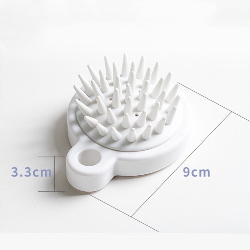 Bàn chải gội đầu silicon mềm có túi khi bảo vệ tóc và giúp thư giãn da đầu KABA