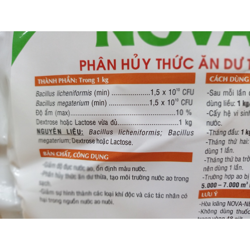 Chế Phẩm Sinh Học Xử Lý Nước Ao Cá NB25, Phân Hủy Thức Ăn Dư Thưa, Khử Khí Độc, Giảm Mầm Bệnh