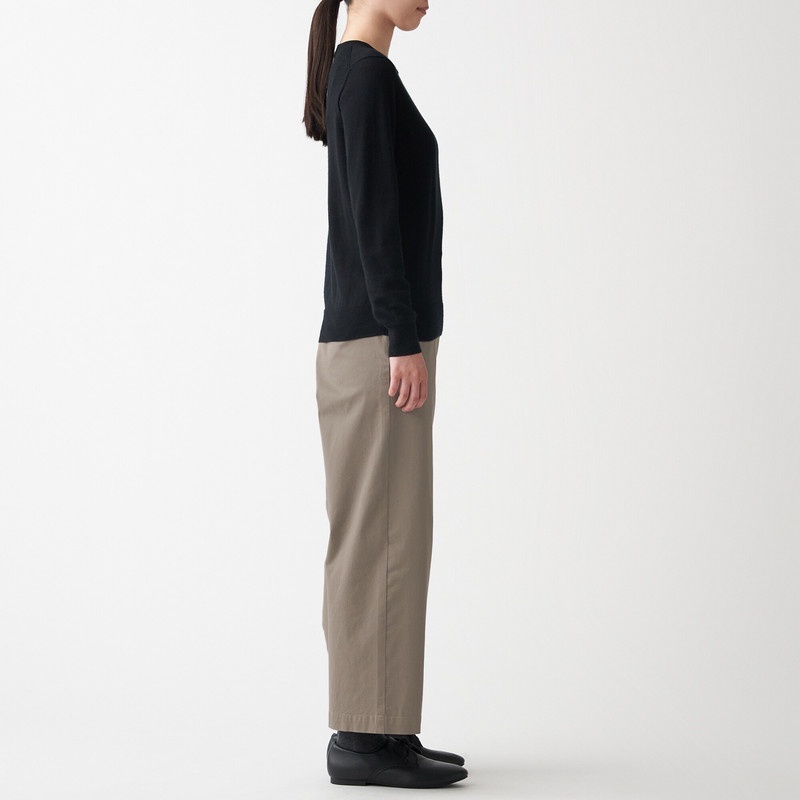 Muji Quần Chino Dáng Rộng Co Giãn 4 Chiều