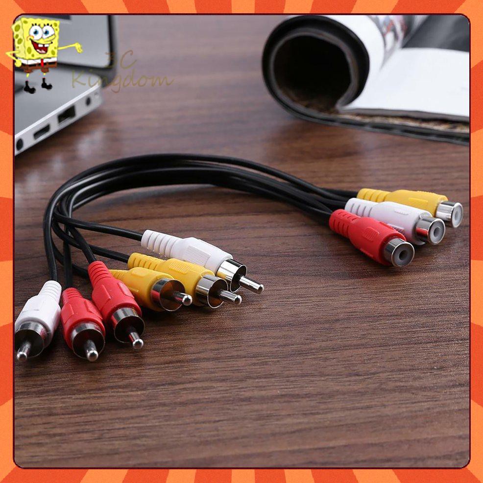 Cáp Chuyển Đổi Âm Thanh Video Từ Đầu Cái 30cm 3 RCA Sang 6 RCA Đầu Đực | BigBuy360 - bigbuy360.vn