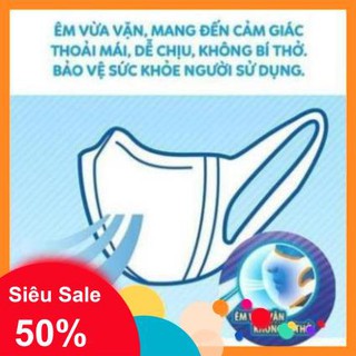 Khẩu trang ngăn vi khuẩn Unicharm 3D Mask Virus Block (5 cái/gói).