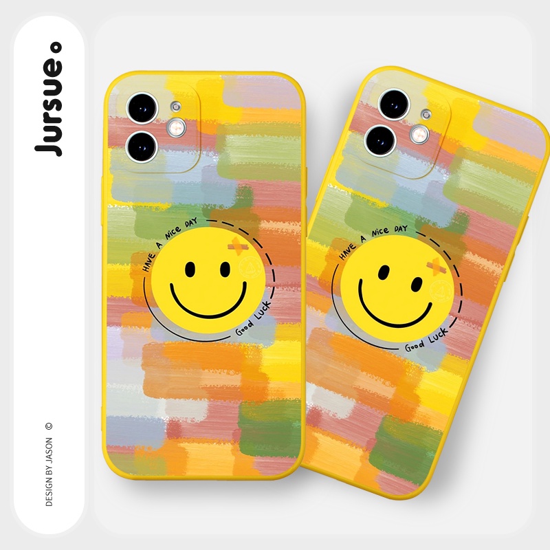 Ốp lưng JURSUE mềm hoạt hình dễ thương đẹp độc lạ Cho iPhone 14 13 12 11 Pro Max SE 2020 X XR XS 8 7 ip 6S 6 Plus Y2356