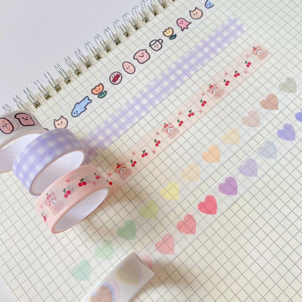 Băng Keo Washi Dễ Thương Dán Trang Trí Sổ Tay DIY