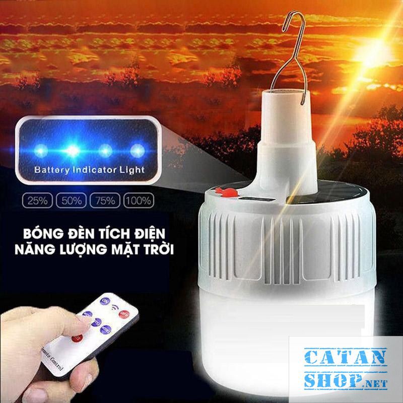 Đèn tích điện 100W 24 Led Sạc tích điện thông minh, Đèn sạc năng lượng mặt trời (Bảo hành 12 tháng) GD406-Dentichdien