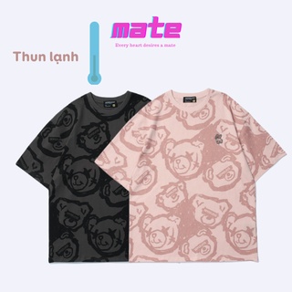 Áo thun gấu in vải thun lạnh mát nam/nữ