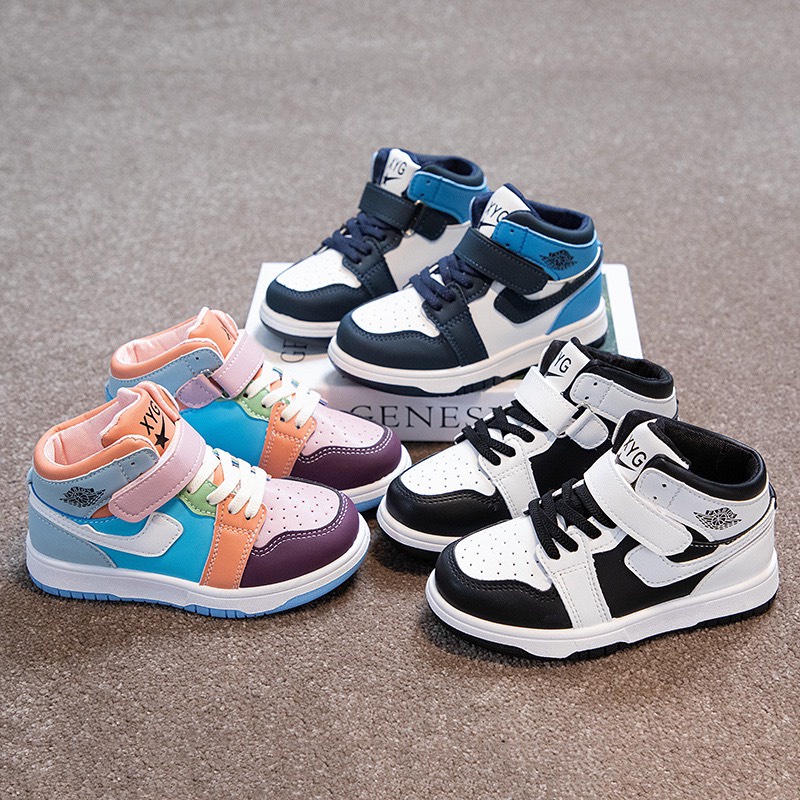 Giày Thể Thao Sneaker Cổ Cao Phong Cách Hàn Quốc Cho Bé 3-11 Tuổi