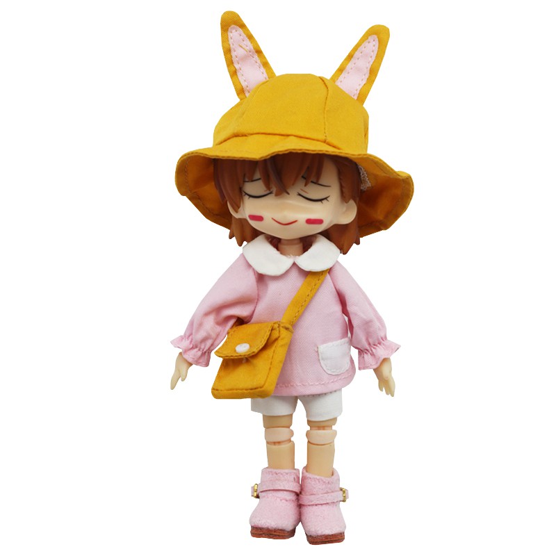 Bộ Trang Phục 4 Món Dễ Thương Cho Búp Bê Ob11 1/12 BJD