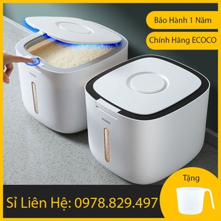 Thùng đựng gạo ecoco - chống ẩm mốc, mối mọt - loại 5&10kg - hàng chính hãng - bảo hành 1 năm