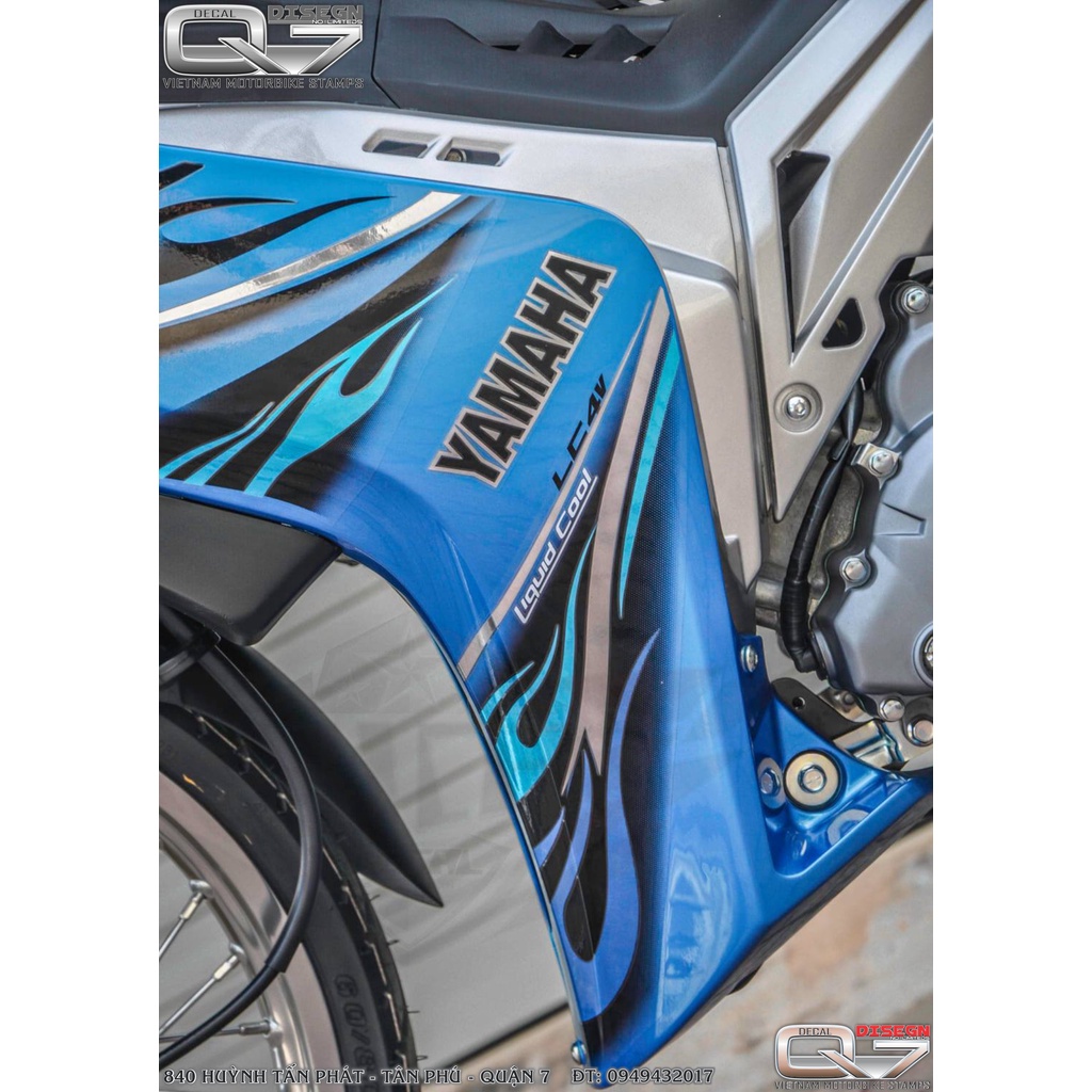 TEM RỜI EXCITER 2010 LỬA XANH ĐEN