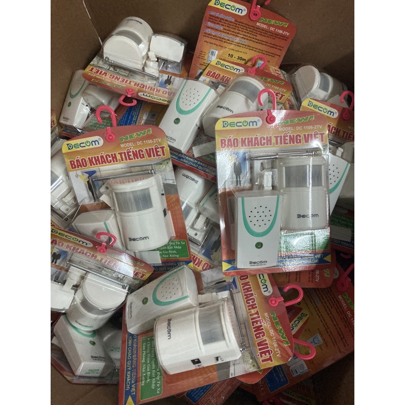 Chuông Báo Khách, Báo Động Chống Trộm Hồng Ngoại Không Dây DECOM