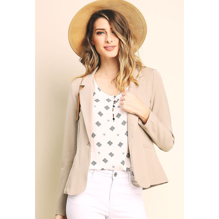 Áo Blazer HAVE L.A tay dài 2 túi 1 nút cài trước (tùy màu không nút) (Mẫu C)