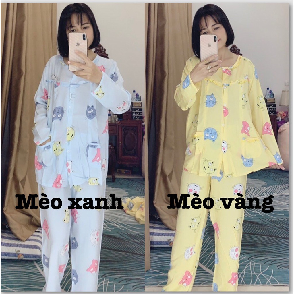 Bộ Lanh Dài Sau Sinh Mặc Hè, Chất mát dịu, form to rộng rãi, dễ vận động