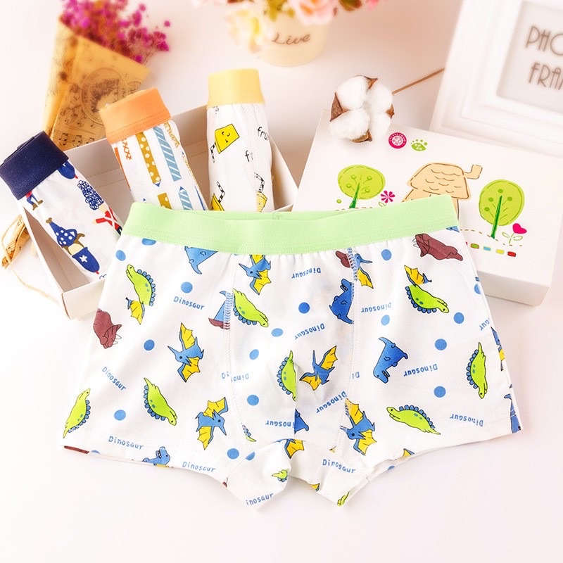 Quần lót bé trai HIKITO combo 4 quan