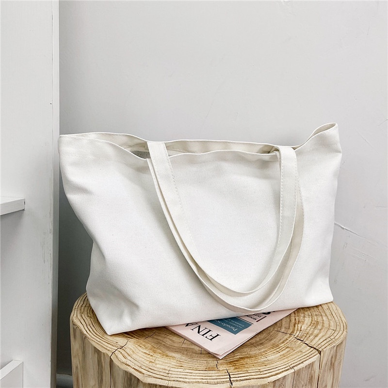 Túi Xách Nữ Vải Canvas In Chữ Thời Trang Mới