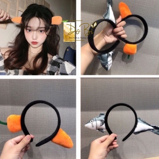 Bờm tóc cài rửa mặt hình cà rốt và chú cá ĐôBi