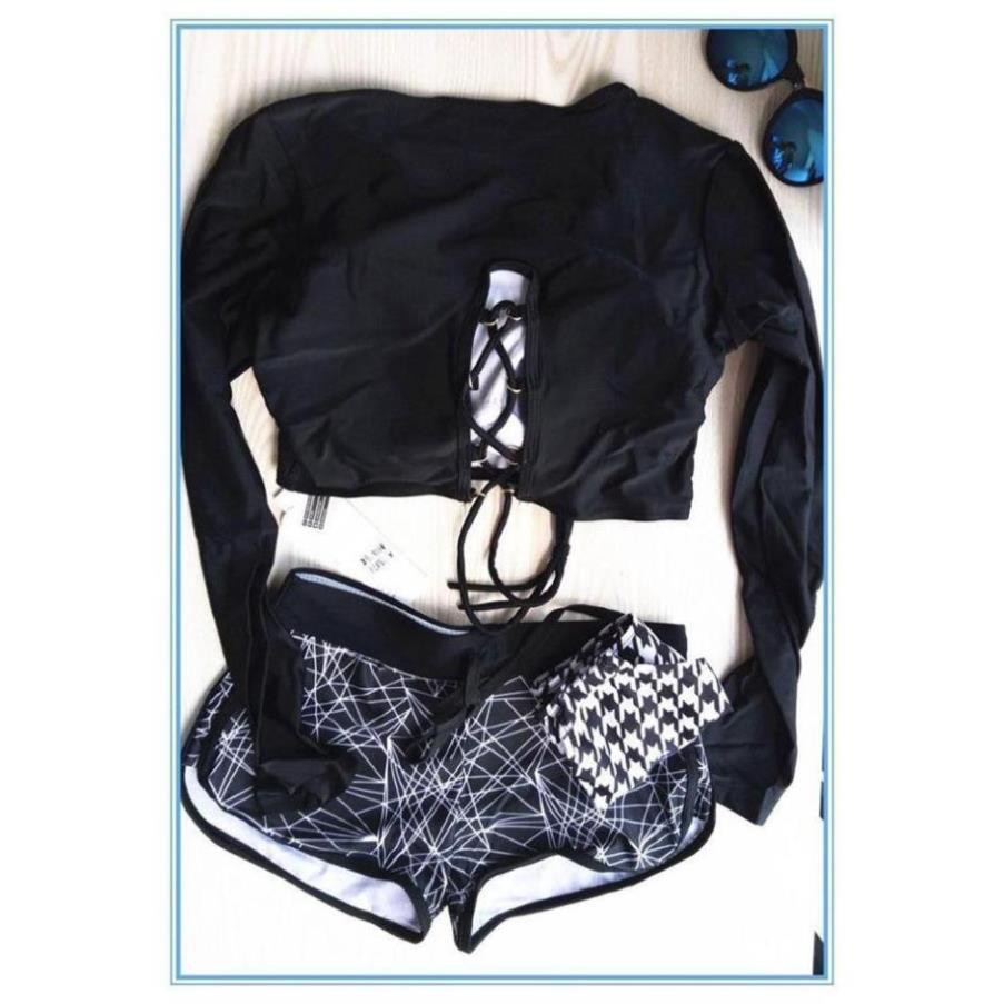 Lẻ Áo Bơi Nữ Dài Tay, Áo Bơi Nữ Đan Dây Lưng Quyến Rũ SAVVY sexy  ཾ ་ xịn | BigBuy360 - bigbuy360.vn
