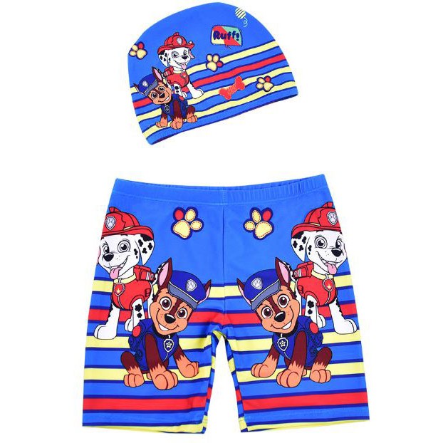 Bộ quần và nón bơi paw patrol chó cứu hộ bé trai