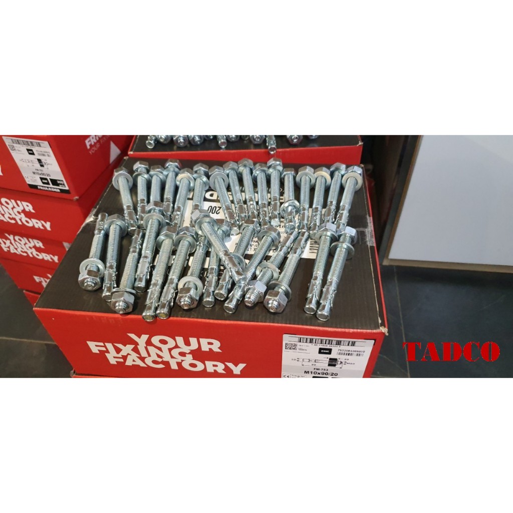 Bulong tắc kê nở sắt mạ kẽm Ý cao cấp - FM753 Friluisider - tắc kê sắt thép chịu tải cao