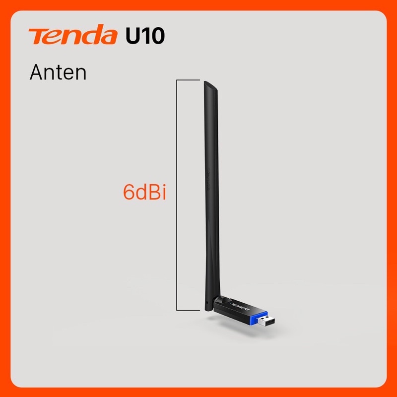 Usb wifi Tenda U10 băng tần kép 2.4Ghz và 5Ghz up 650M - Chính hãng - Bh 5 năm