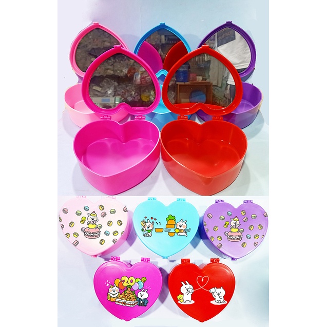Hộp tim usagyuuun kèm gương HKG17 dễ thương cute đựng trang sức hoạt hình