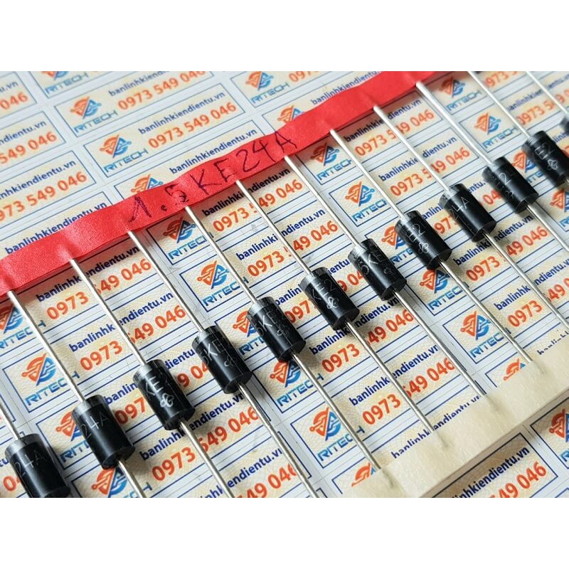 [ Combo 20 chiếc] Diode TVS 1.5KE24A 1500W 24V DO-201