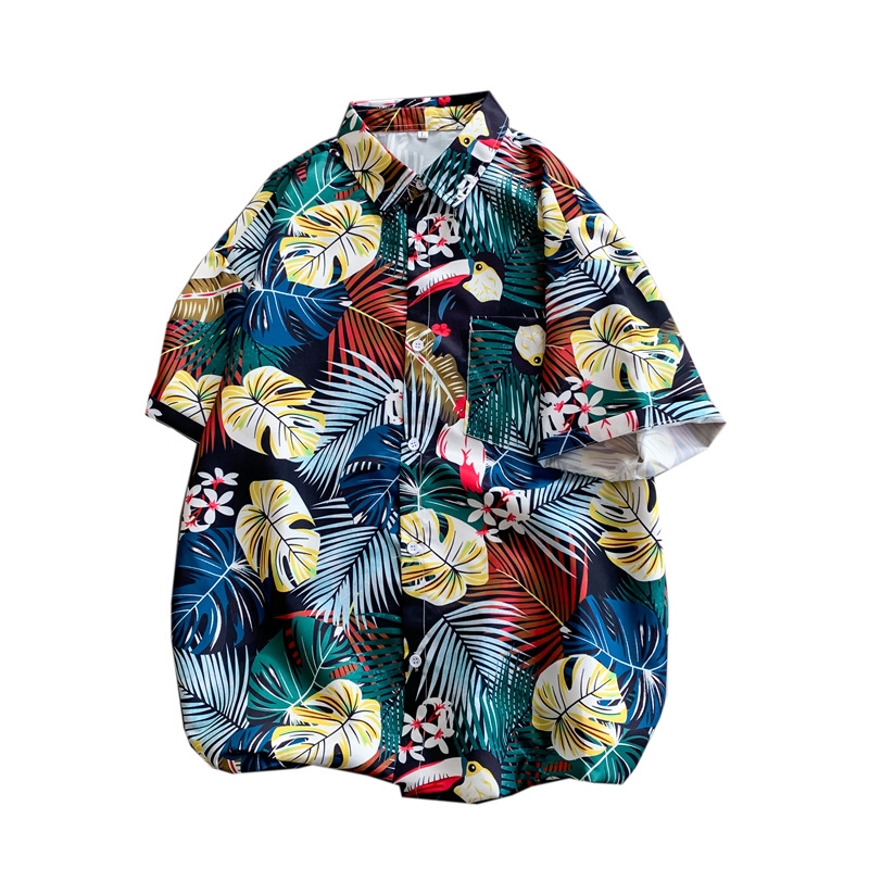  Áo sơ mi ngắn tay họa tiết hoa thời trang đi biển cho nam | BigBuy360 - bigbuy360.vn