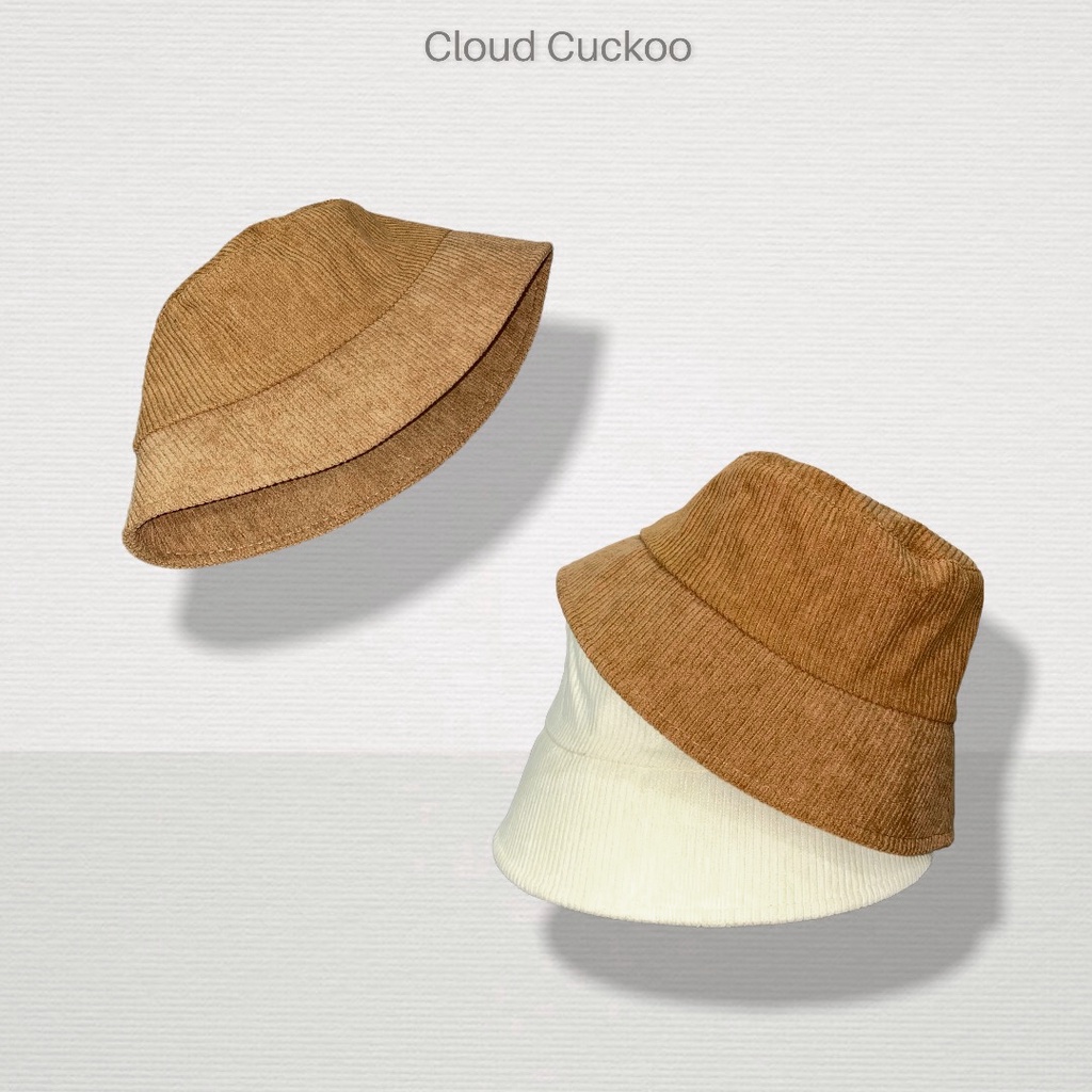 Mũ Bucket Nhung Tăm Trơn Basic Phom Mũ Vừa Đầu Với Người Việt Nam - Mã Số: MBK0311