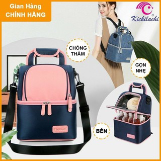 Balo / Túi giữ nhiệt 2 ngăn Kichi - giữ lạnh trữ sữa - thực phẩm Kichi / Vcool