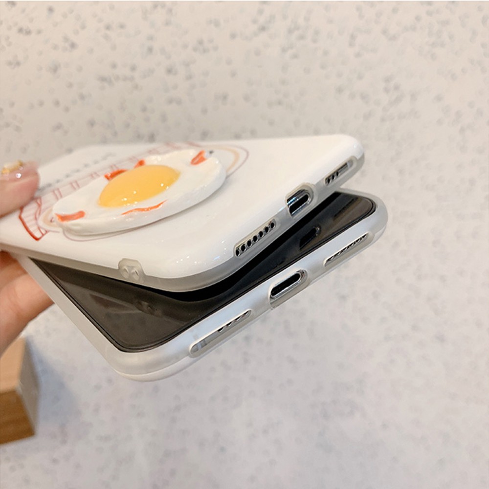 Ốp điện thoại nhựa in hình pizza/ quả trứng 3D lạ mắt cho điện thoạiiPhone XSMAX/XR/ X/8+/8/7+/7/6/6+/6S | BigBuy360 - bigbuy360.vn