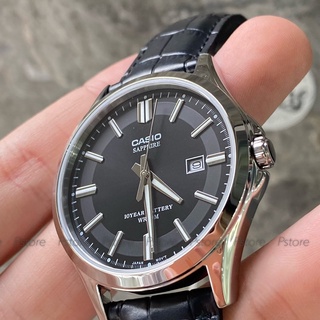 Đồng hồ nam Casio MTS-100L-1 da đen
