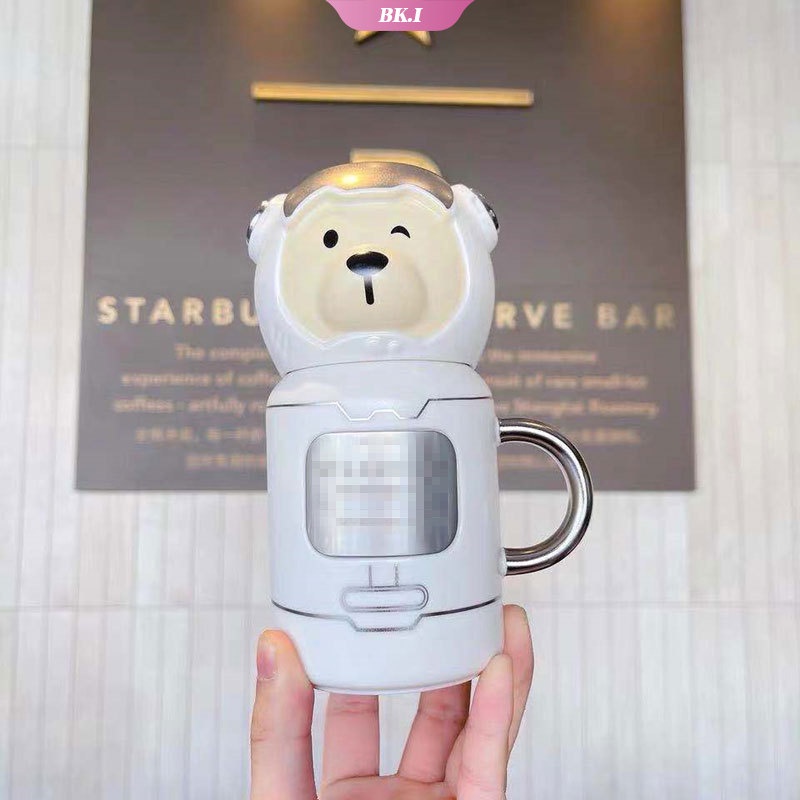 Starbucks Cốc Sứ Trắng Uống Nước / Cà Phê In Hình Phi Hành Gia Công Nghệ Thuật Ku2
